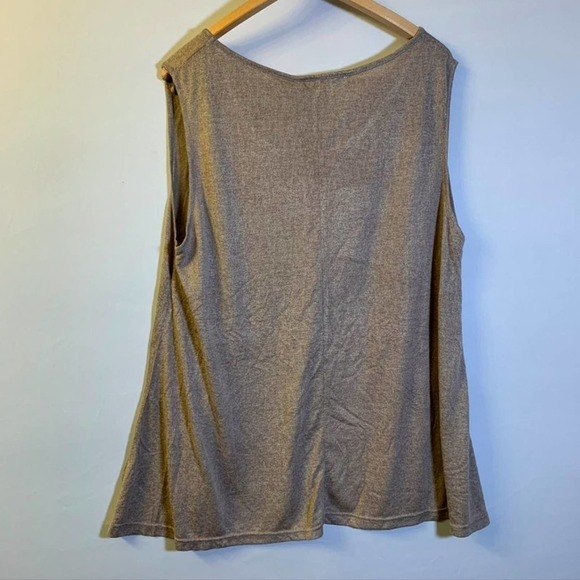 5/ $25 C'Fait Pour Vous Paris Sleeveless Brown Top M - Picture 8 of 11